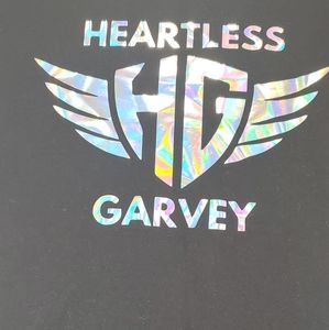 Heartless Garvey Rapper, Poet Concert Tee Large